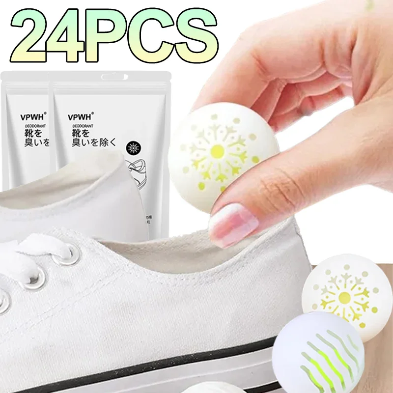 24/3Pcs Shoes Deodorant Balls Freshener Shoes Tea Fragrance Essential Foot Care Everyday Footwear Scent Shoe Closet Fresh Ball