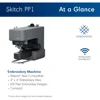 Skitch Single-Needle Embroidery Machine, Powered by Artspira, 4” x 4” Embroidery Area, Bluetooth Connected 3