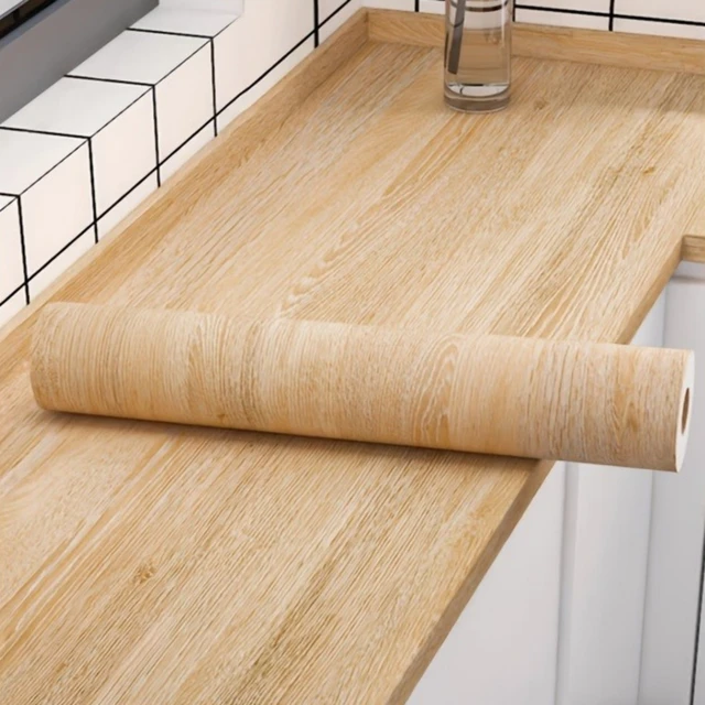 1 PC PVC น้ํามันหินอ่อนไม้สติกเกอร์ Self-กาววอลล์เปเปอร์สําหรับเคาน์เตอร์ครัวตู้เดสก์ท็อปตู้สติ๊กเกอร์ติดผนัง 1