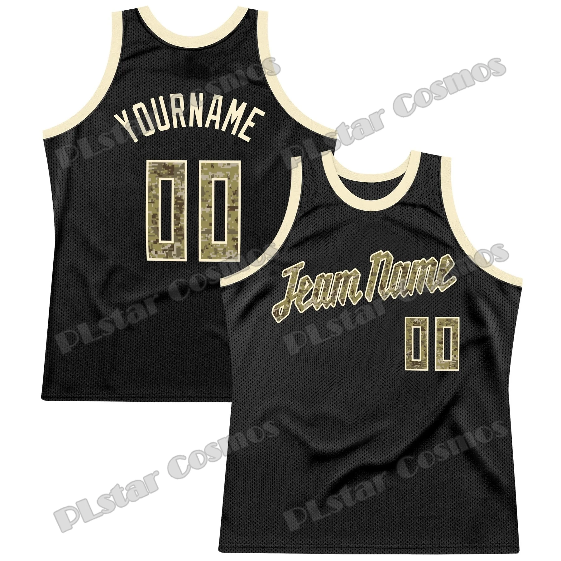 Custom Name & Number Black Black-Gold Throwback Basketball Jersey 3D Printed Men Youth Summer Sport Basketball Vest LBX04