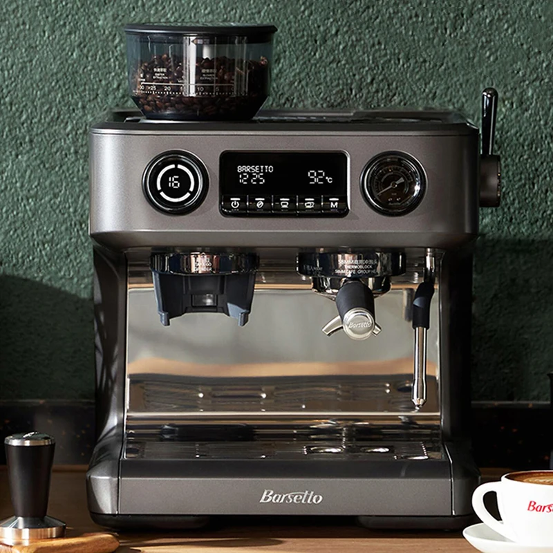 Barsetto V1 Espresso Machine with Built-in Grinder Milk Frother 20Bar Pressure Professional Espresso Commercial Coffee Machine