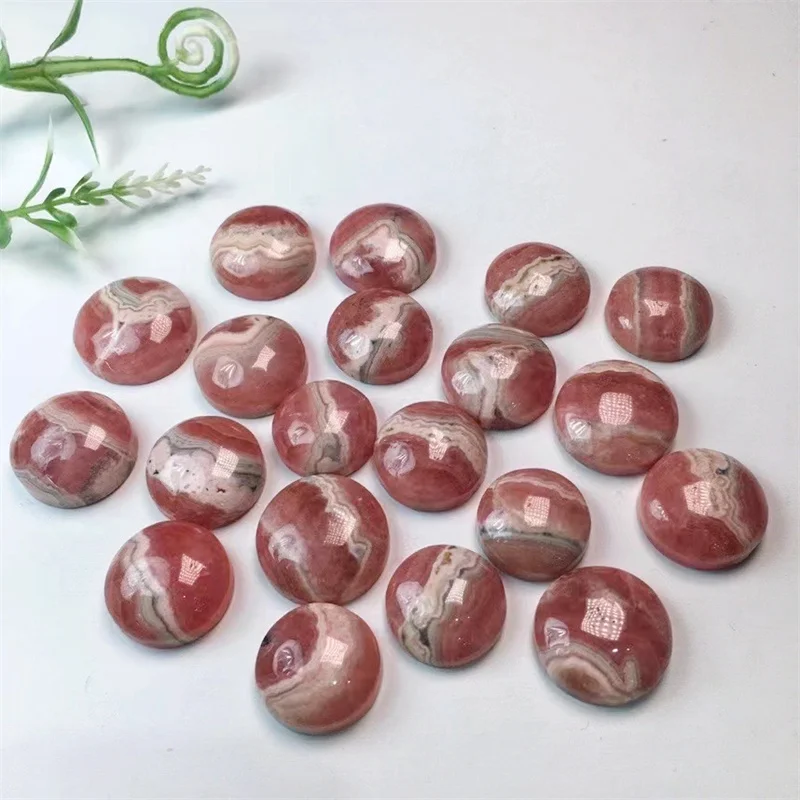 

18mm Natural Red Lace Agate Circle Pendant Crystal Exquisite Jewelry Healing Fengshui Stone Girl Christmas Gift 2PCS