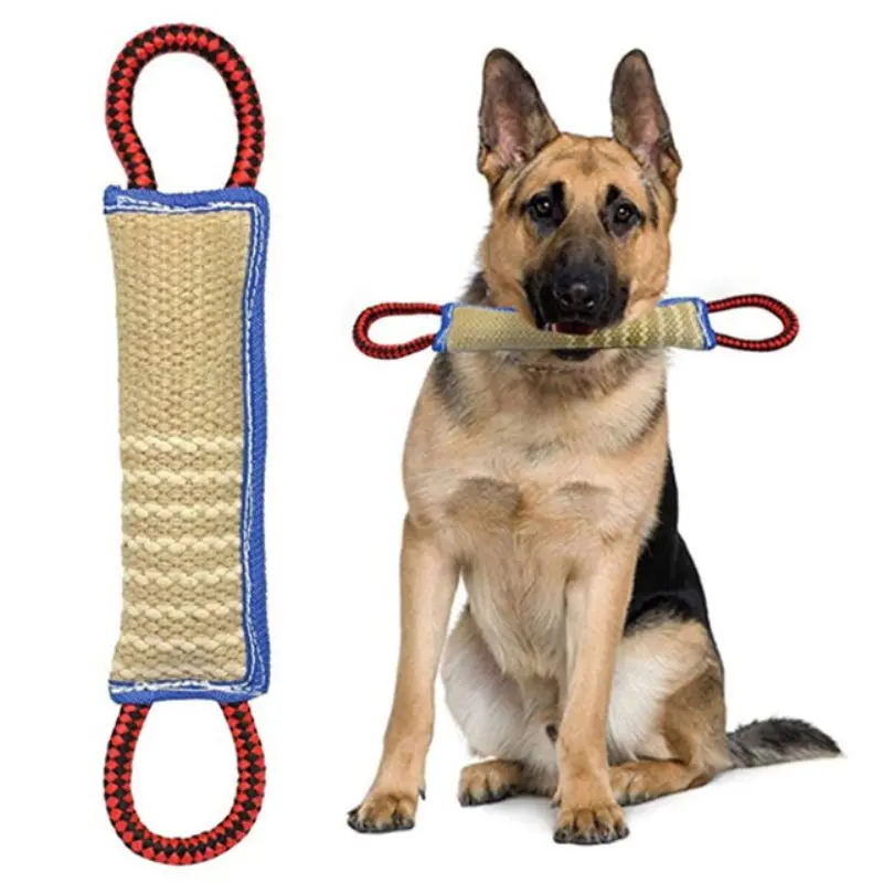 

Dog Teether Dog Chewing Toy Dog Bite Pillow Jute Bite Chewing Fetch Puppy Training Interactive Play Dog Tooth Chewing Supplies