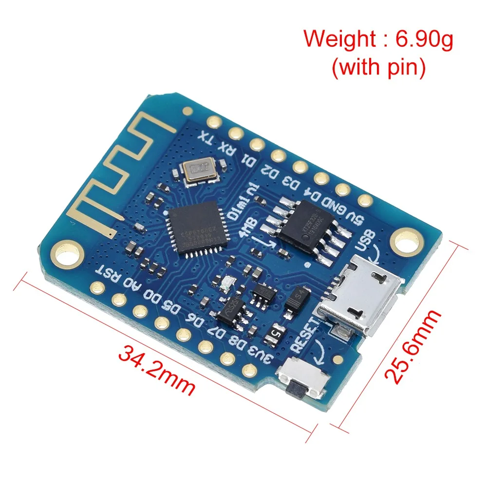 Compact Wi-Fi IoT Development Board with ESP8266 and CH340 Chip, 4MB