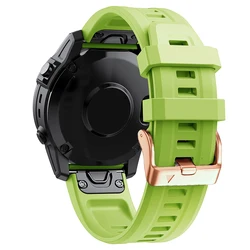 Elegant Silicone Quickfit Watchband Strap for Women - Compatible with Garmin Fenix Series (Green)