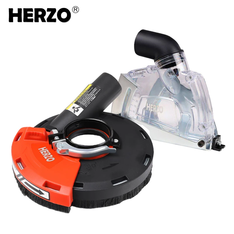 HERZO 2PCS 125MM Grinding and Cutting Dust Shroud Kit Cutting Grinding Cover Dustess Tool