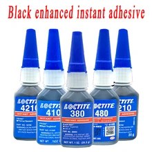 

20ml Loctite 410 Black Glue 380 438 enhanced Instant Dry Glue 480 4210 Rubber Tire Plastic Metal High Temperature Resistance