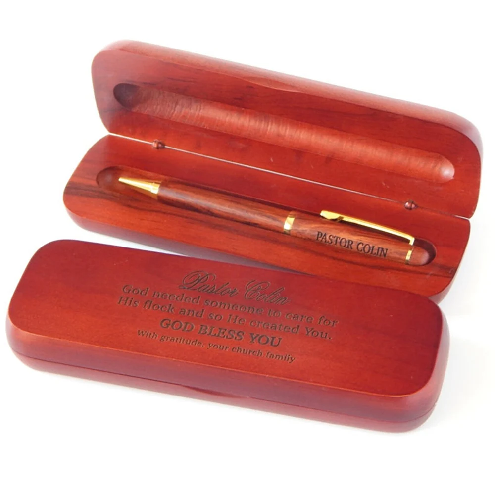 Personalized Maple Wood Ballpoint Pen with Custom Engraving and Gift Box