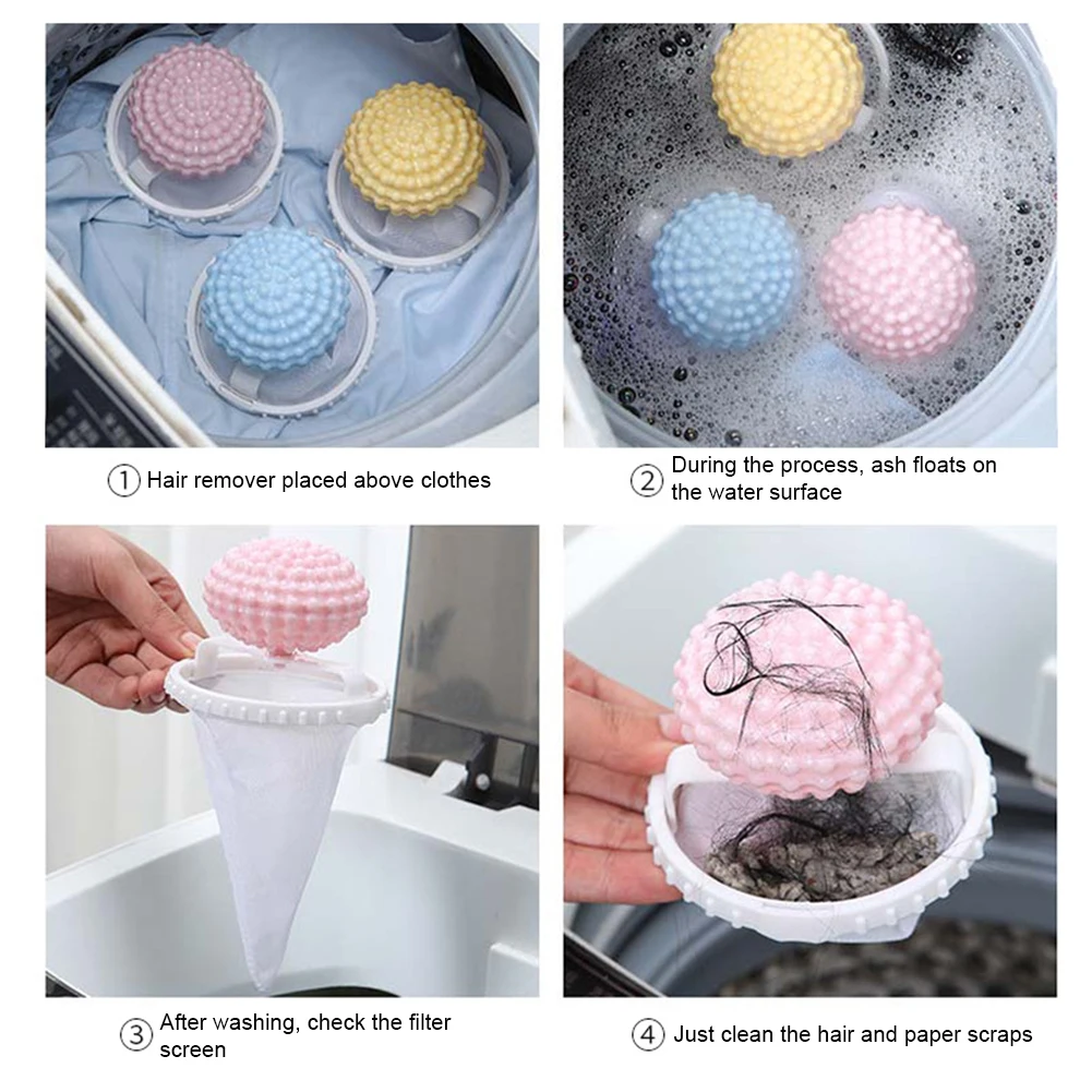 Washing Machine Hair Filter 3pcs/set laundry hair catcher