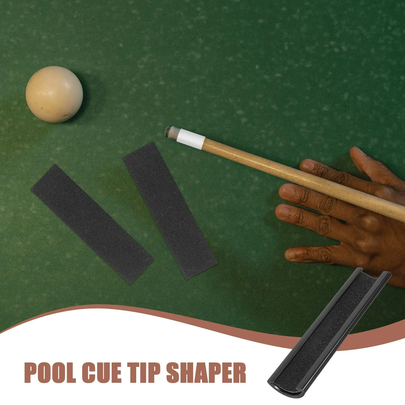 Skin Scrubber Pool Stick Tip Shaper Billiard Burnisher File for Repair Tool Snooker