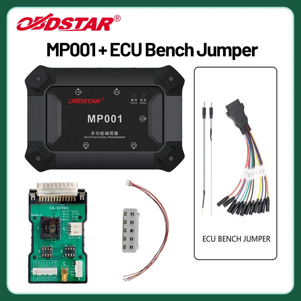 

OBDSTAR MP001 Programmer with ECU Bench Jumper for OBDSTAR P002 P003 DC706 Supports EEPROM/MCU Read /Write Clone Data Processing