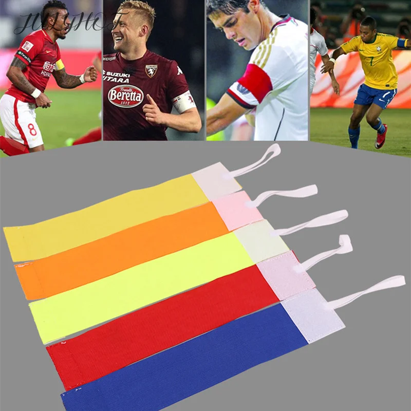 

2023 High Quality Colorful Anti-off Professional Football Soccer Captain Armband Player Arm Band Adjustable Armband
