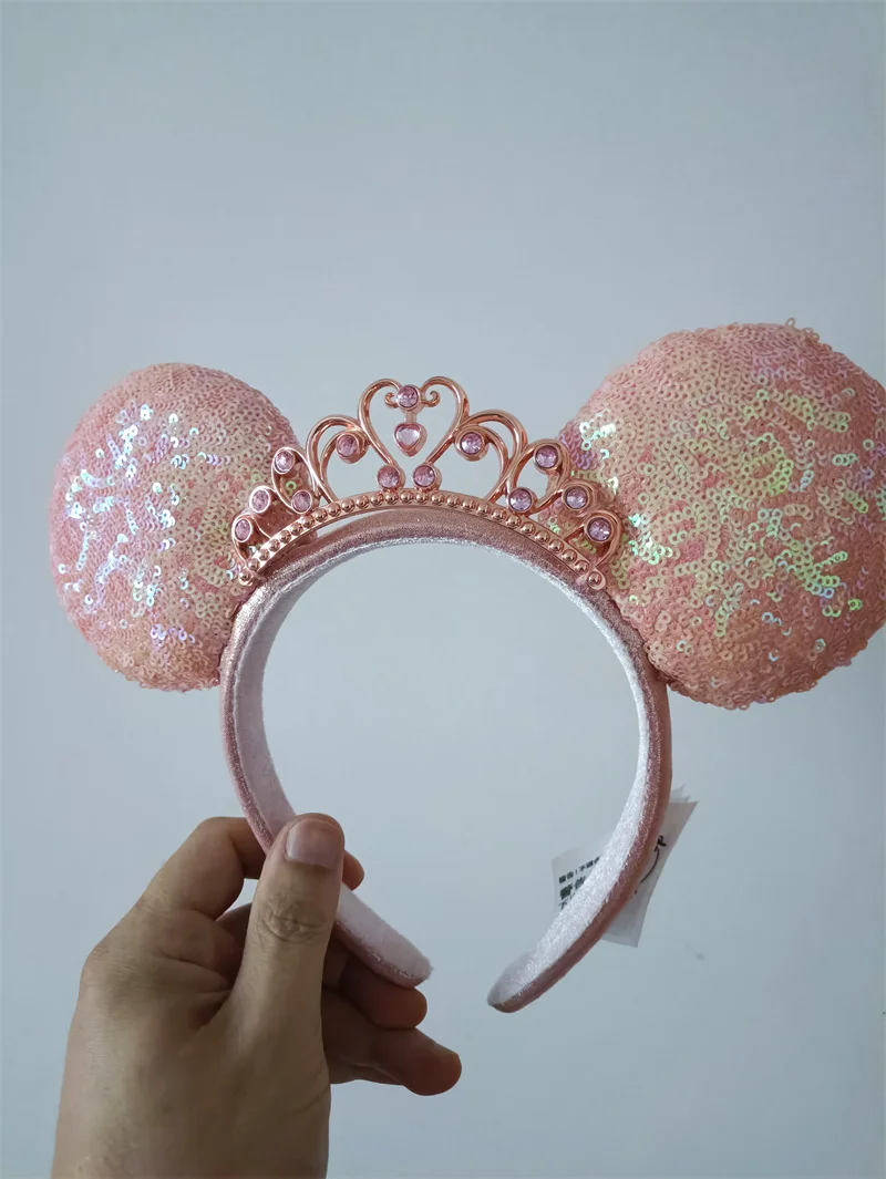 Disneyland-Aro de pelo de minnie rosa Original, linda chica, para fiesta