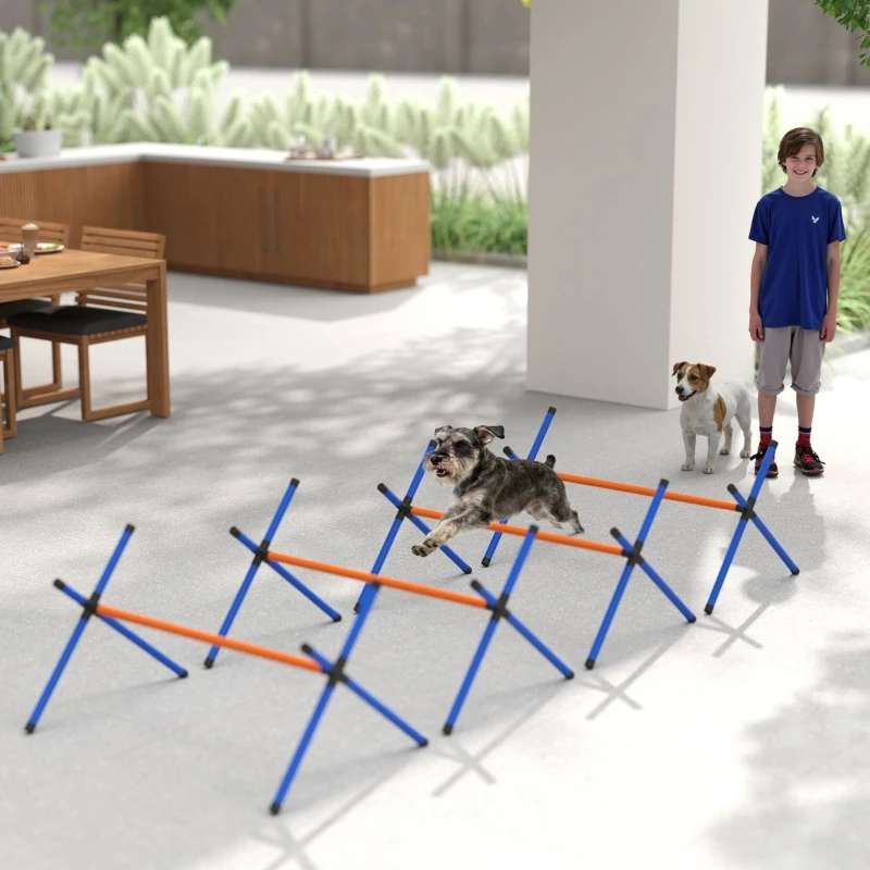 4-teiliges Agility-Set für Hunde: Hürden und Trainingsausrüstung mit verstellbarer Höhe und Tragetasche für kleine Hunde. – Detail 8
