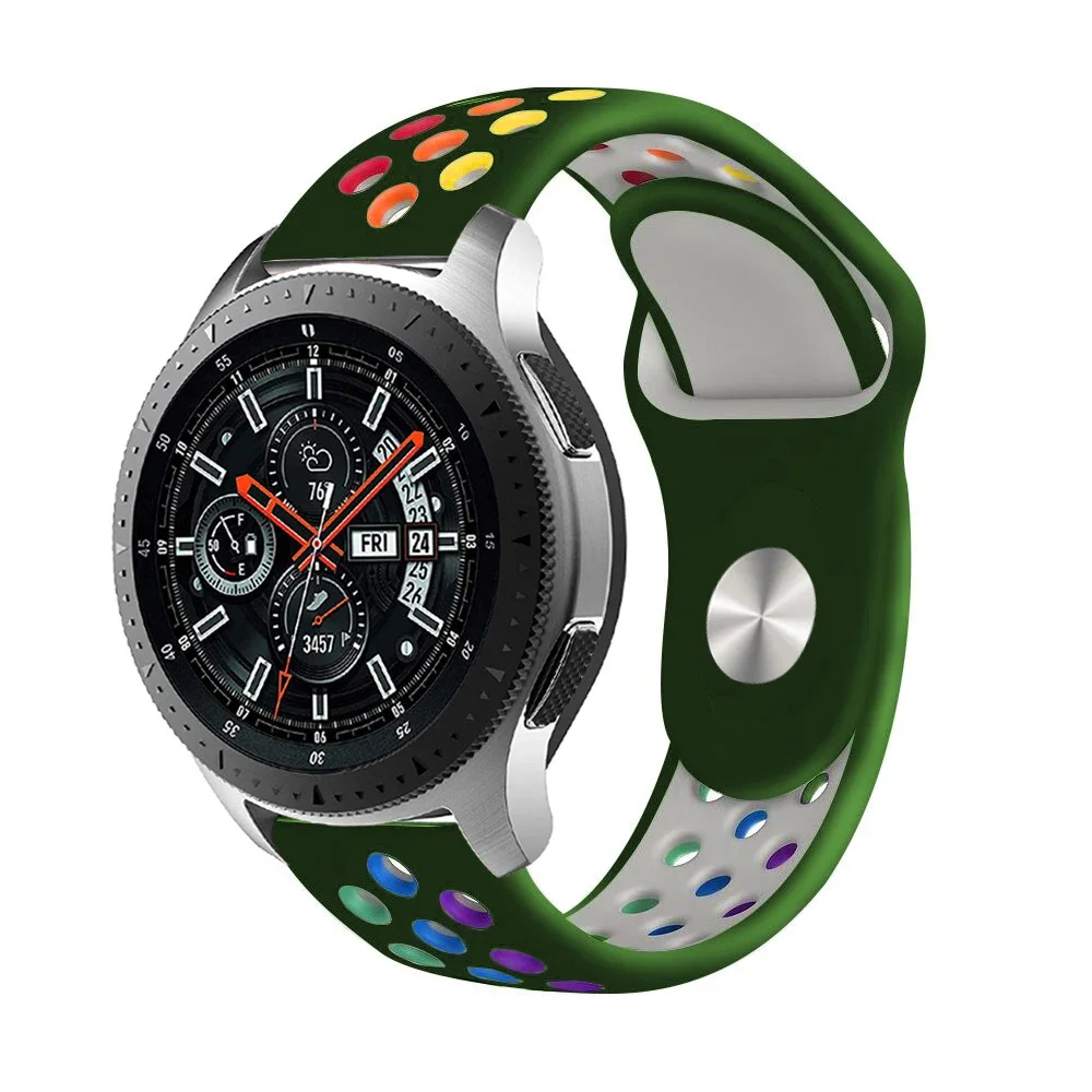 Versatile Silicone Watch Band - 20mm/22mm Adjustable Strap for Multiple Smartwatches