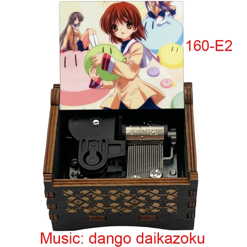 Newest Dango Daikazoku Wooden Music Box Wind Up Movement Love and Hope Musical Theme Cute Birthday Gift to Girls Friend Festival