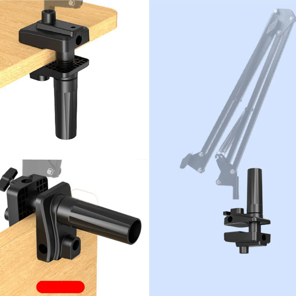 Tablet Stand for Bed Aluminum Arm Cell Phone Clamp Clip Overhead Mount Stand For iPad Mipad Galaxy Tabs Phones with 4-13 inch