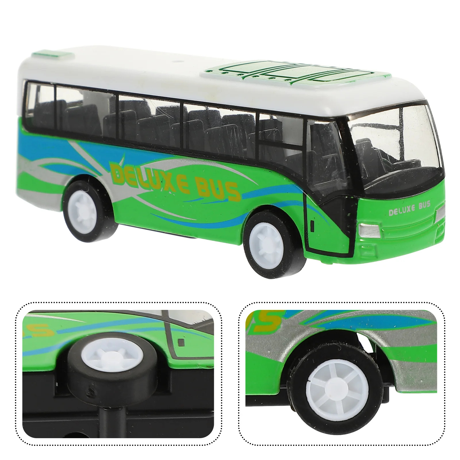 

Pull Back Bus Model Realistic Toy Learning Simulated Inertia Cars Toys Lifelike Educational for Children Movable