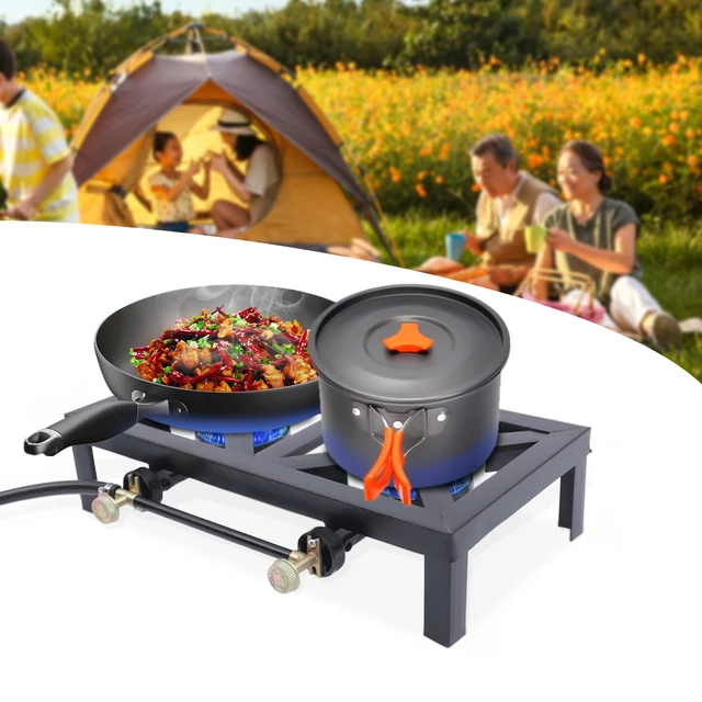 Portable Gas Stove Strong And Durable Double Stove Cooktop Multiple  Protection Small Gas Range Suitable For Outdoor Home - AliExpress