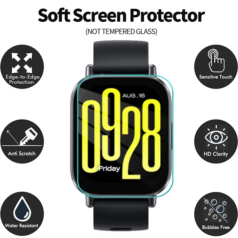 Tempered Glass For Redmi Watch 5 Lite Smartwatch Screen Protector Anti-scratch Protective Film For Redmi Watch5 Active HD Cover