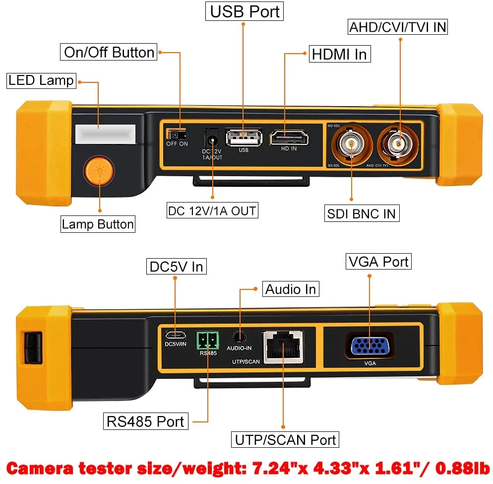 Wsdcam HD 3100/3200 CCTV Tester 5 Inch Mini Monitor HD Coaxial 8MP AHD VGA HDMI SDI Camera Tester Monitor Security Protection cctv camera tester,monitor for cctv,mini monitor