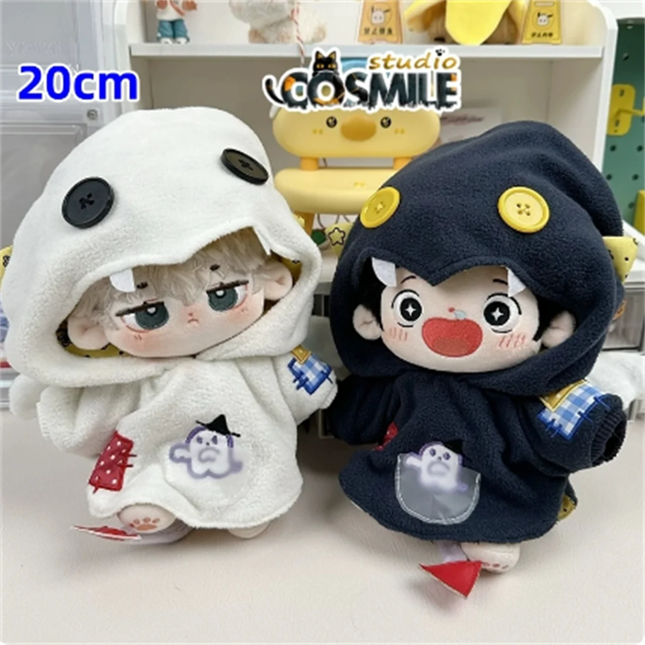 

Kpop Звездный идол призрак халаты костюм на Хэллоуин толстовки CP 10 см 20 см 40 см плюшевая кукла мягкая одежда плюшевая одежда