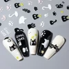 2pcs Black Cat Nail Stickers 3D Cute Cartoon Animal 3D Self-Adhesive Nail Art Decals Sliders Decorations Manicure Accessories 4