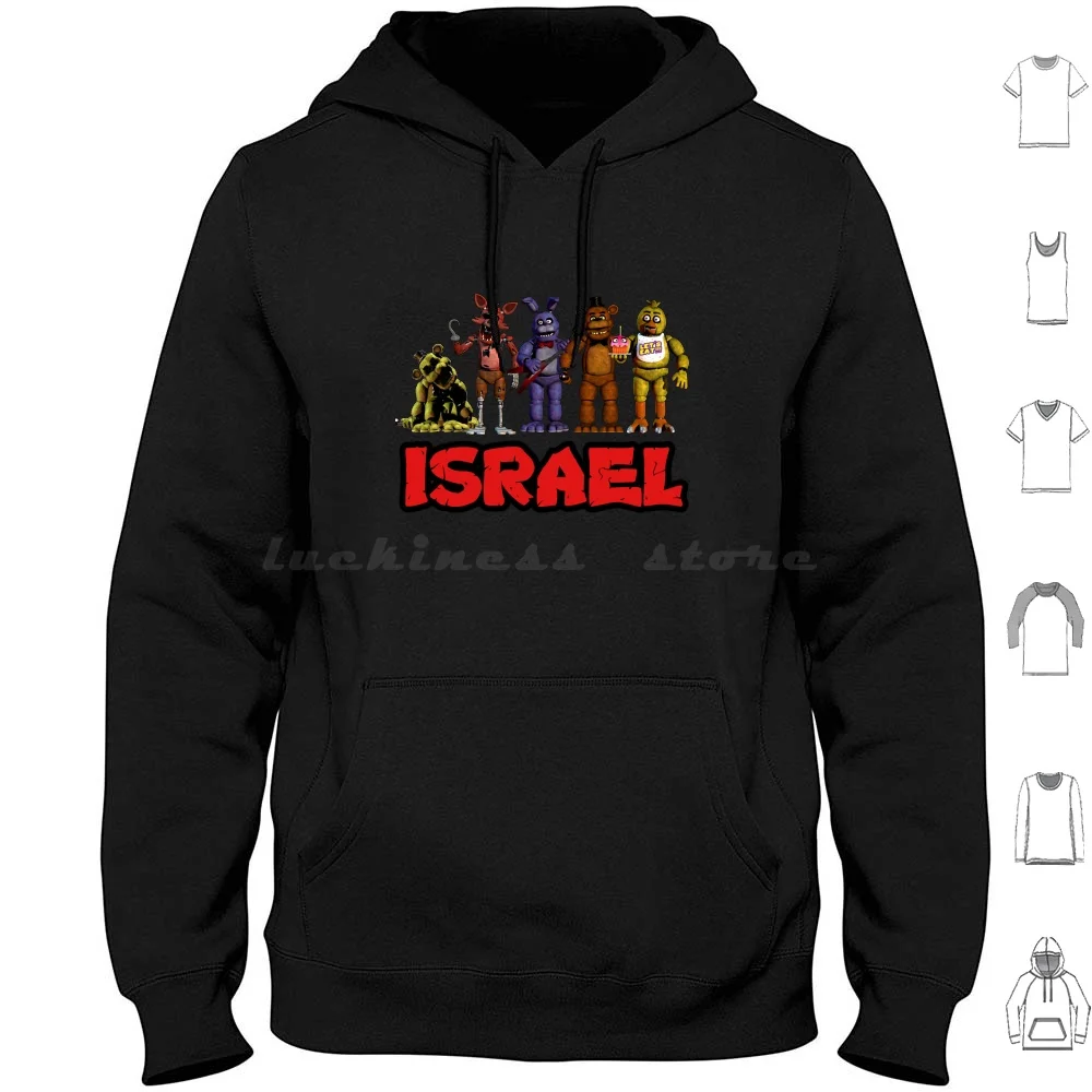 Fnaf Israel Classic Felpa Con Cappuccio In Cotone Manica Lunga Fnaf Israel