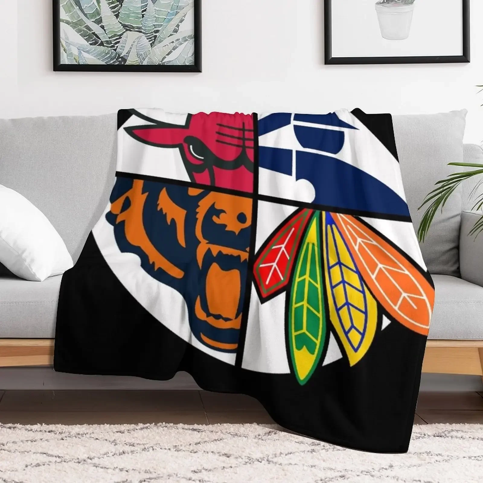 Chicago Southside Sports Throw ���, ����� ǫ���� �ε巯�� ���� ���, �ε巴�� ū ���