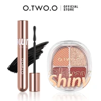 O.TWO.O Eyeshadow Palette 5D Mascara Matte Shimmer Natural-Looking Long Lasting Waterproof 4D Silk Fiber Curling Eye Makeup
