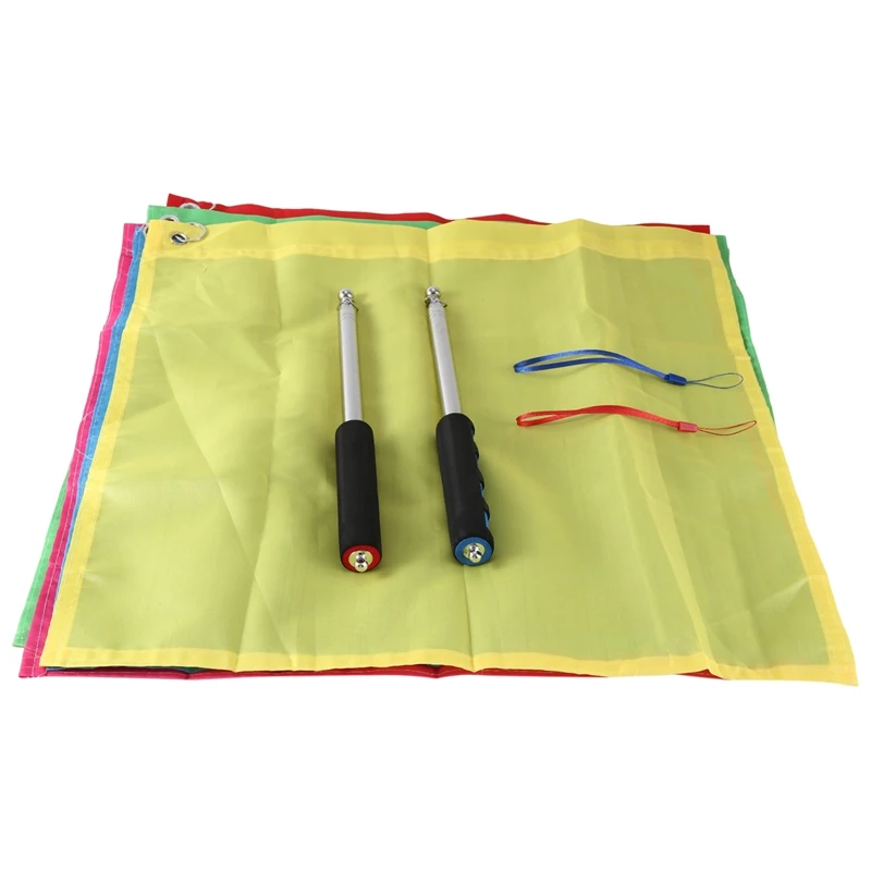 

2 шт. Телескопический флаг 78,74 дюйма/2,0 м портативный и 5 шт. тренировочный флаг для лошадей, флаг для туристического гида, Фотофон пяти цветов