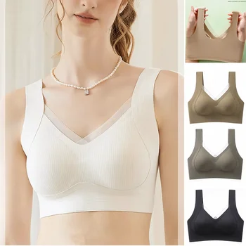 1pcs Women's Bra Breathable Gather Together No Trace Bra No Steel Ring Comfortable Large Size Underwear Vest Sport Bralette 1