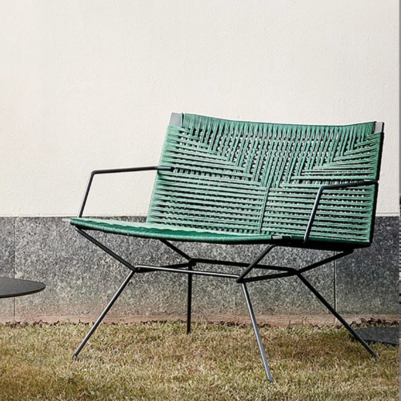 

Customized: North Ouyangtai casual small sofa combination outdoor rattan chair three-piece set of simple rocking chair courtyard