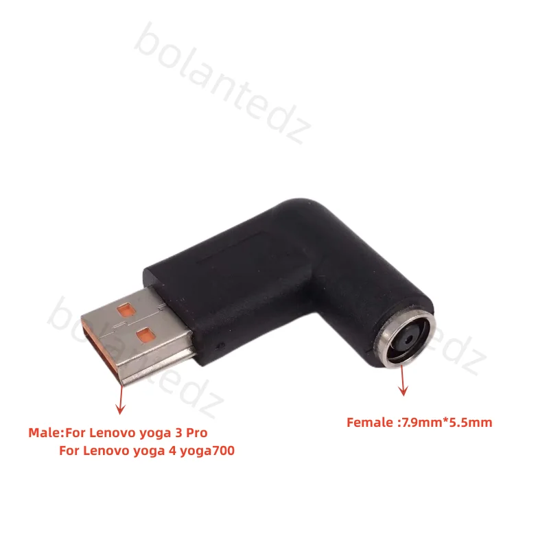 7.9 x 5.5 mm Female Dc Power Supply Adapter Converter Laptop Power Jack Connector C Lenovo Yoga 3 4 700 900 Notebook Charger