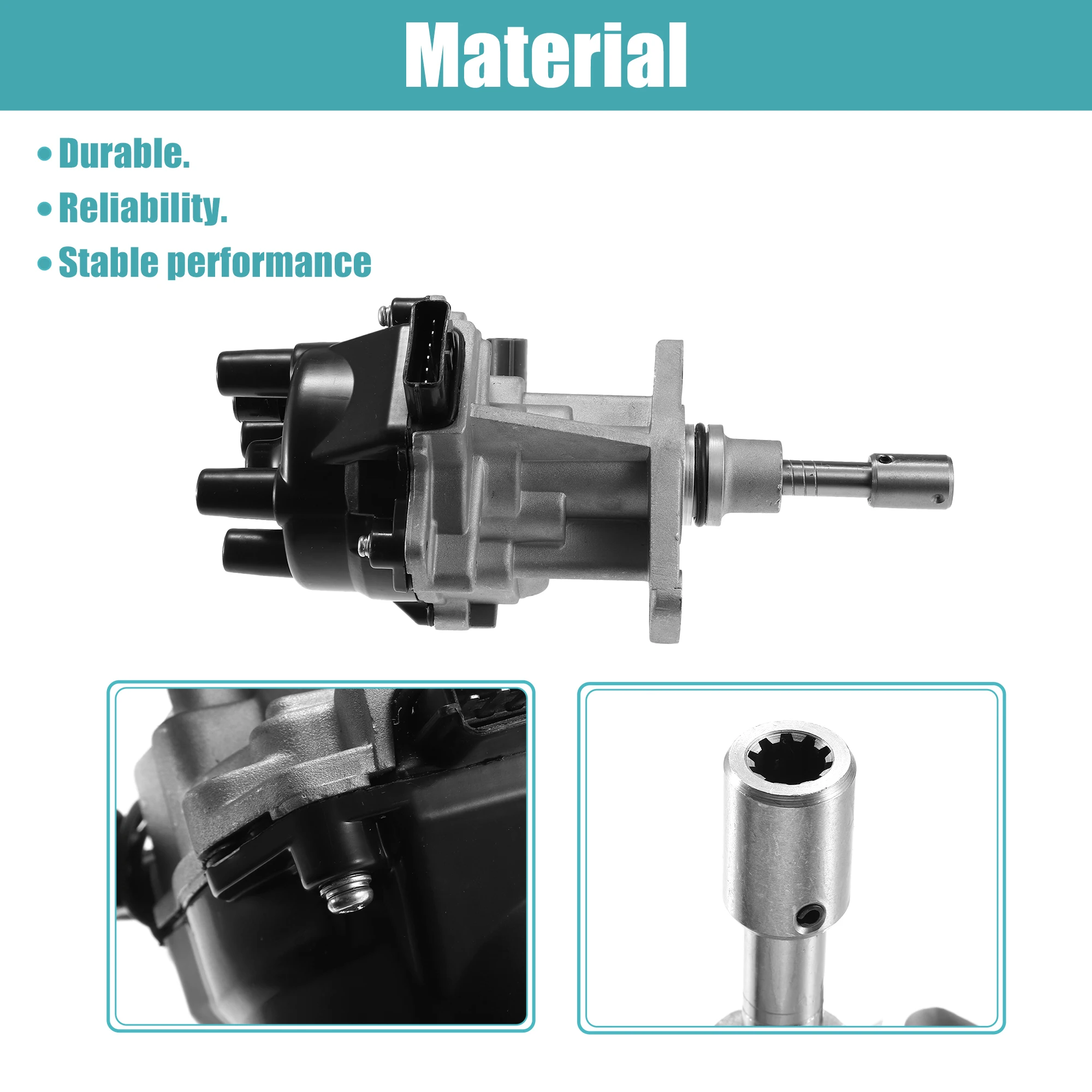 Uxcell Replacement Ignition Distributor for Nissan D21 Hardbody Pickup 1996-1997 22100-1S701 22100-1S702 With Cap and Rotor