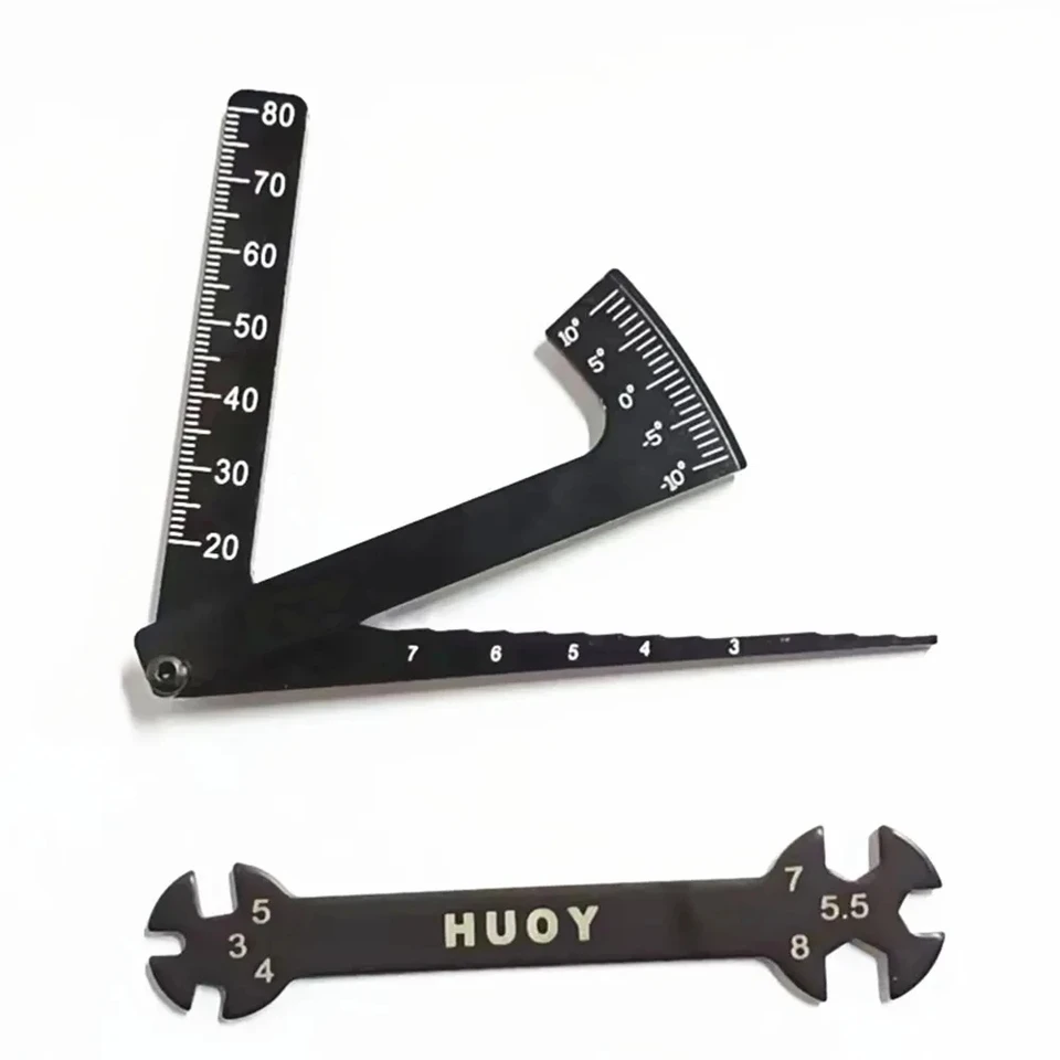 RC Car Inclined Ruler Multifunctional Ride Height Gauge Camber Gauge Multi Angle Measuring Tool | NL