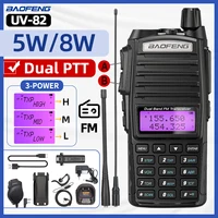 Baofeng UV 82 Walkie Talkie 5W 8W Long Range VHF UHF Dual PTT FM Two Way Radio High Power UV 5R 13 K5 K6 Hunting Ham Radio 1