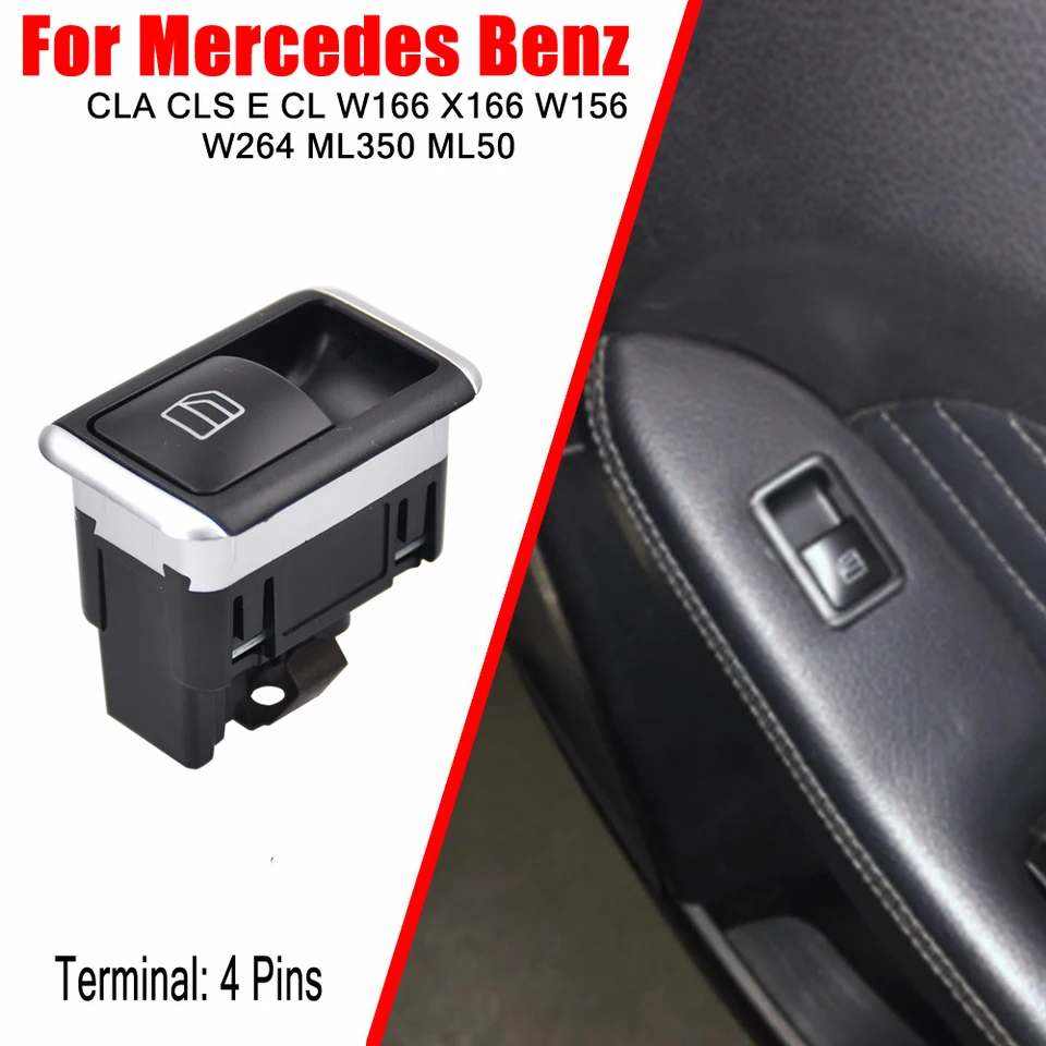 Noir-Commutateur De Commande De Vitre Passager, Mercedes C250