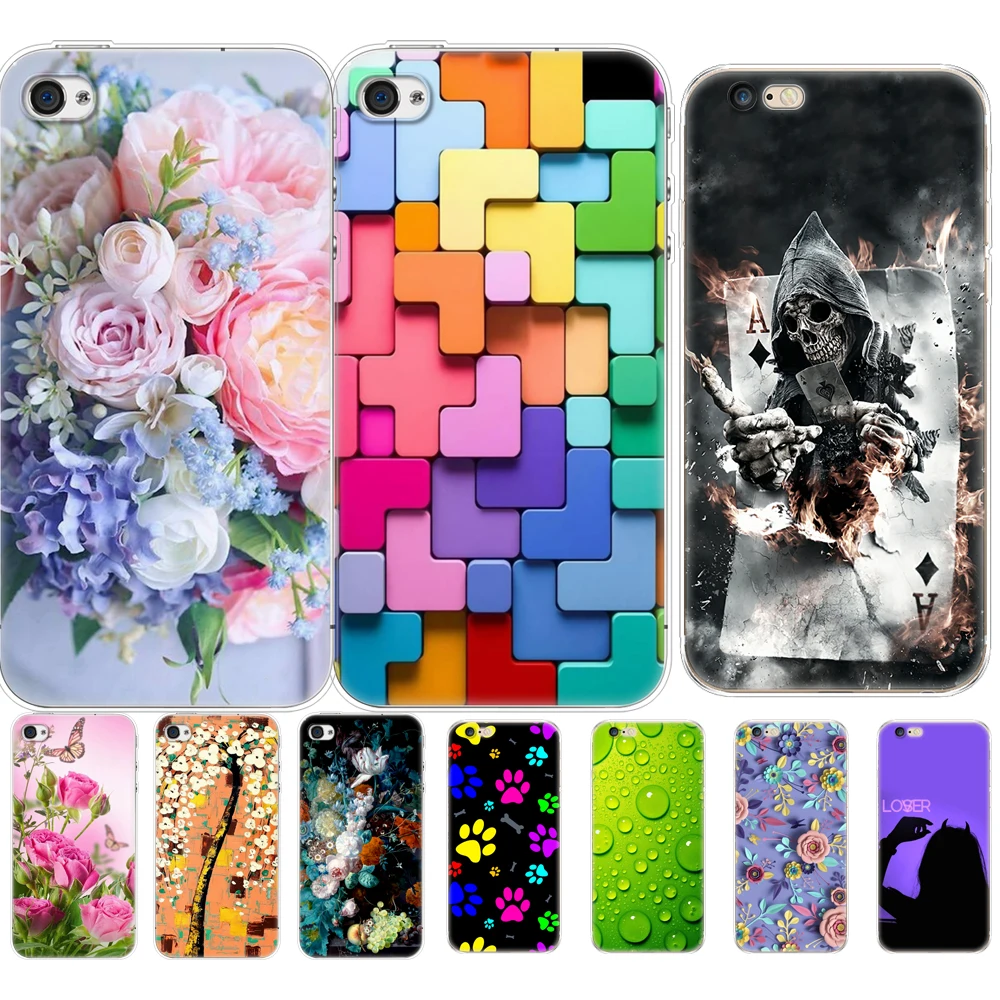 Per Iphone 5 S 5 S Se 2016 4S 4 Case Cover Posteriore Del Telefono Per Apple Iphone 6 S 6 S Plus Etui Paraurti Silicone Morbido Tpu Coque Di Protezion