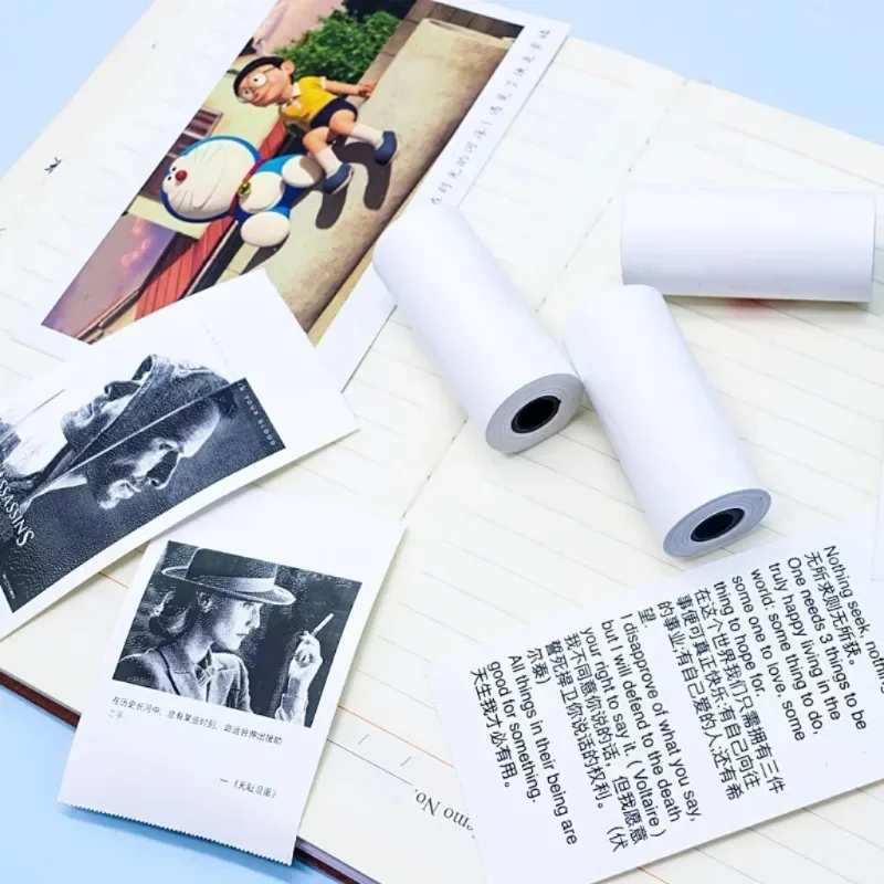 Printer sticker paper printing label sticker thermal paper roll thermal paper printing paper thermal printer paper self adhesive stickers 57*25MM Thermal Paper Label Sticker Self-adhesive Rolls Paper Mini Printer Instant Print Kids Camera Photo