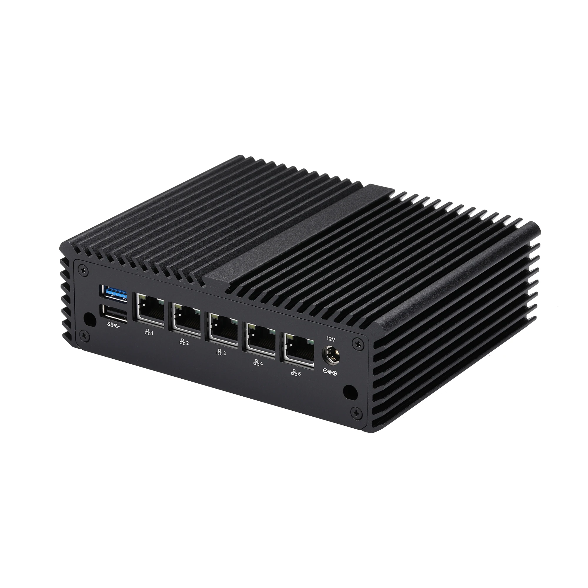 Qotom Q10821G5 Mini PC 5*2.5GLan Celeron J6412 AES-NI 2GHz 2USB3.0 RJ45 COM DP VGA Proxmox Pfsense Firewall Router Mini PC 3