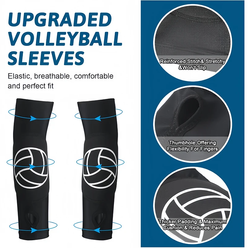 Volleyball Arm Sleeves and Knee Pad Elastic Knee Protector Thickened Sponge Support Protection Pad for Girl Women Teens for arm warmers,copper knee brace