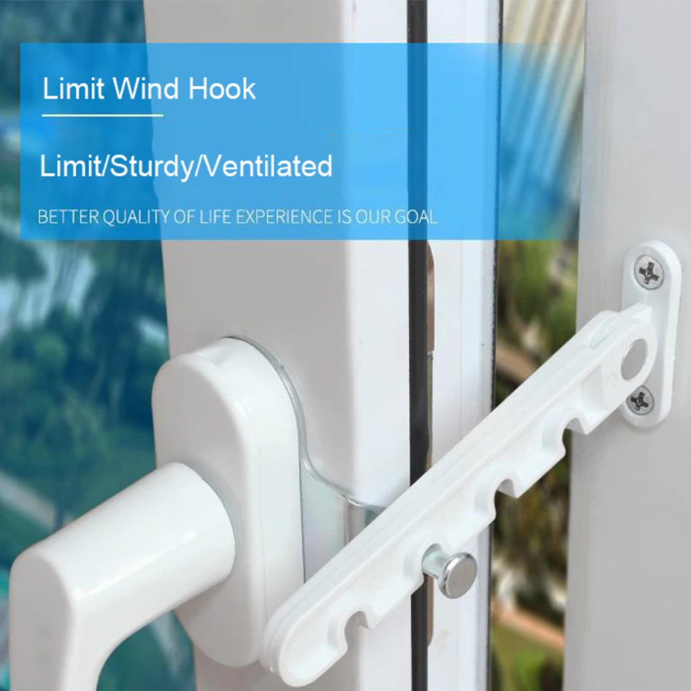 Window Limiter Position Stopper Adjustable Casement Wind Brace Home Security Door And Windows Sash Lock Child Safety Protection
