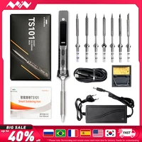 Original TS101 Mini USB Electric Soldering Iron Adjustable Temperature Digital Solder Station 65W TS100 PINE64 Upgrade With Tips 1