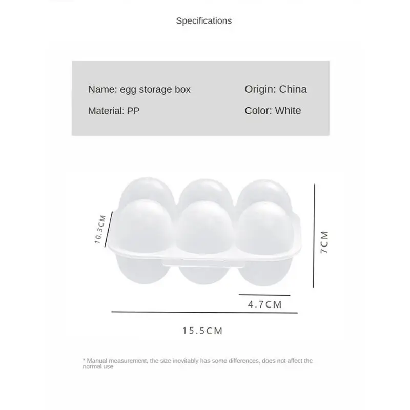 6 Egg Storage Box Egg Tray With Lid Kitchen Refrigerator Egg Drop Rack Egg Storage Boxes Fridge Egg Kitchen Storage Organization 6