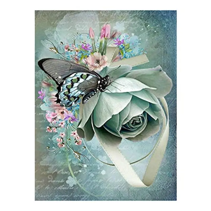 GATYZTORY Butterfly Rose Painting By Numbers Kits For Adults Diy ...