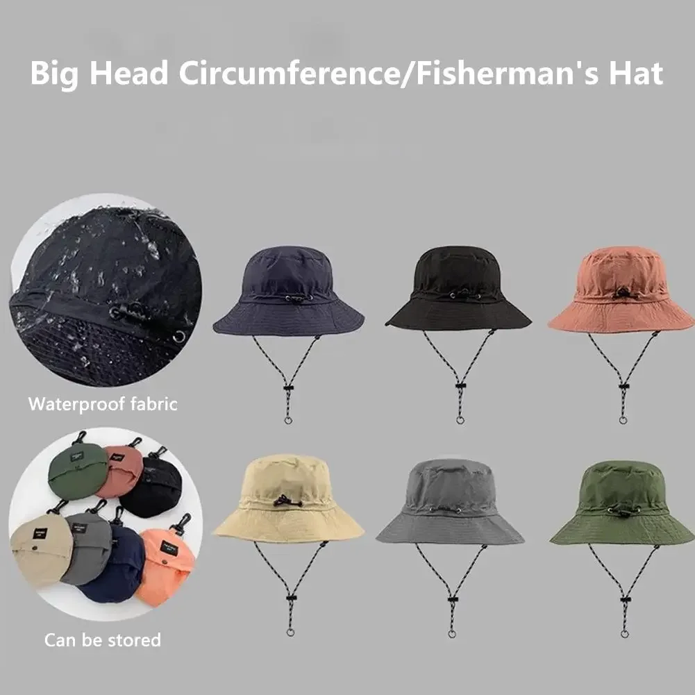 Wasserdichter Fischerhut für Damen und Herren, Sommer-Sonnenschutz, UV-Schutz, Camping, Wandern, Bergsteigen, Panama-Bucket-Hut für Outdoor-Aktivitäten – Detail 1