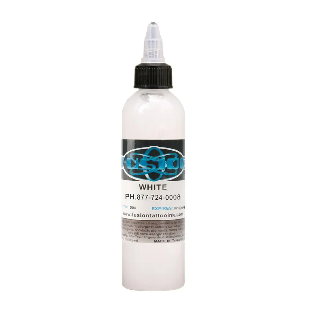 240ml Natural Plant Professinal Tattoo Ink White Color Semi Permanent Makeup Pigment Paints Bottles Body Art Tool American Brand