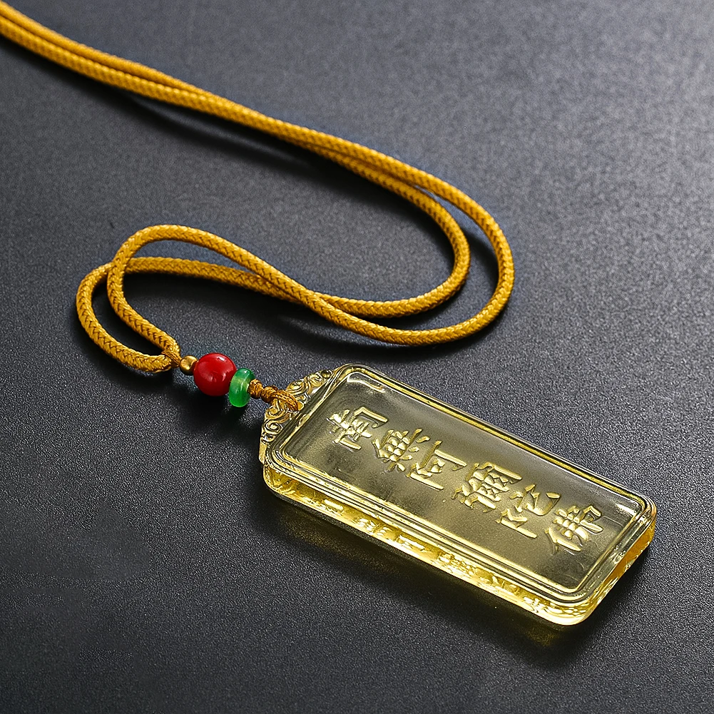 ブドルダム-長方形の色のグラビズペンダント,瞑想のための癒しのジュエリー - AliExpress