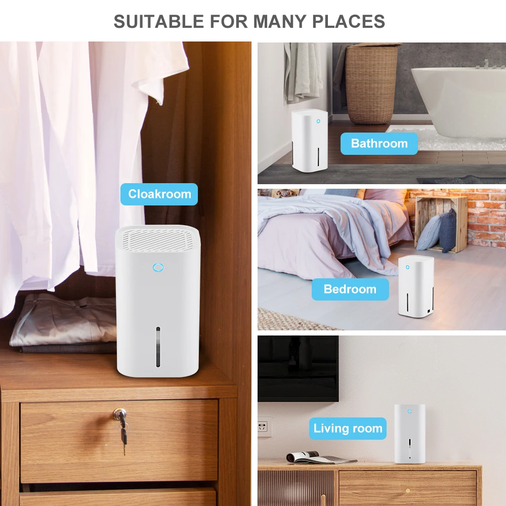 Quiet Portable Dehumidifier with Air Filter | Dehumidifier For Bathroom | Moisture Control